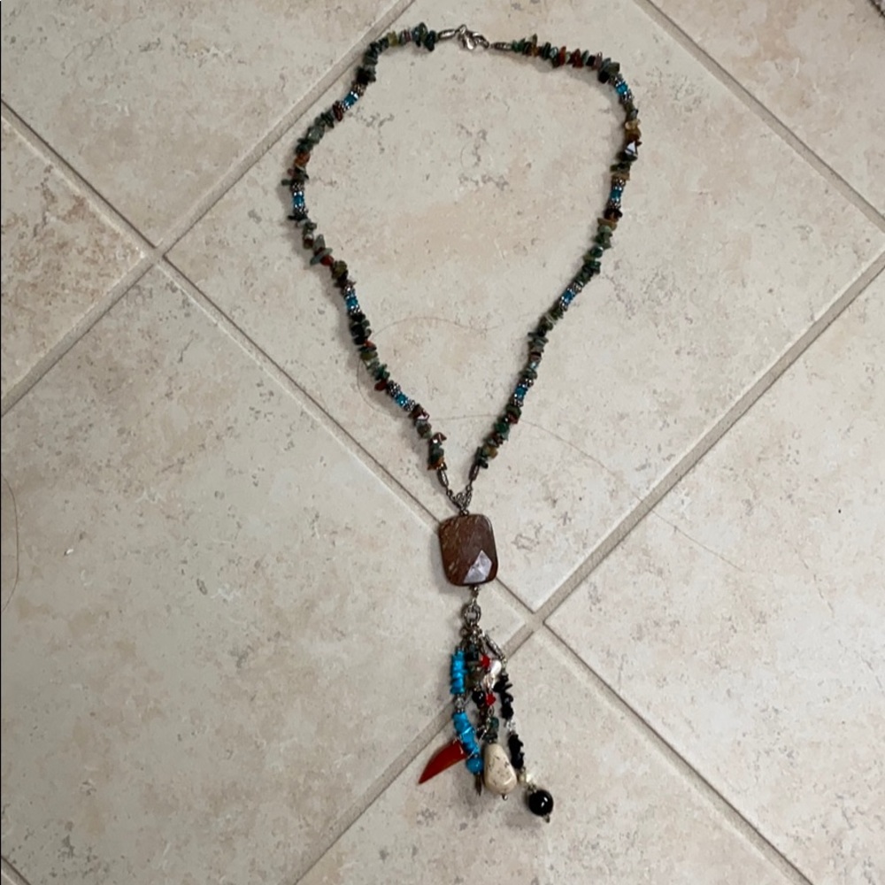 Mixed media necklace